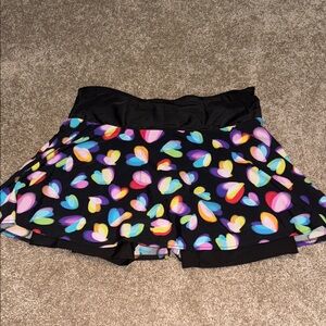 Sparkle Skirts Boulder Heights Neon Hearts Skort - large